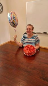 Blog - Marla With Cake and Balloon